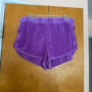 Wild Fable Purple Dolphin Terry Cloth Shorts, Size L